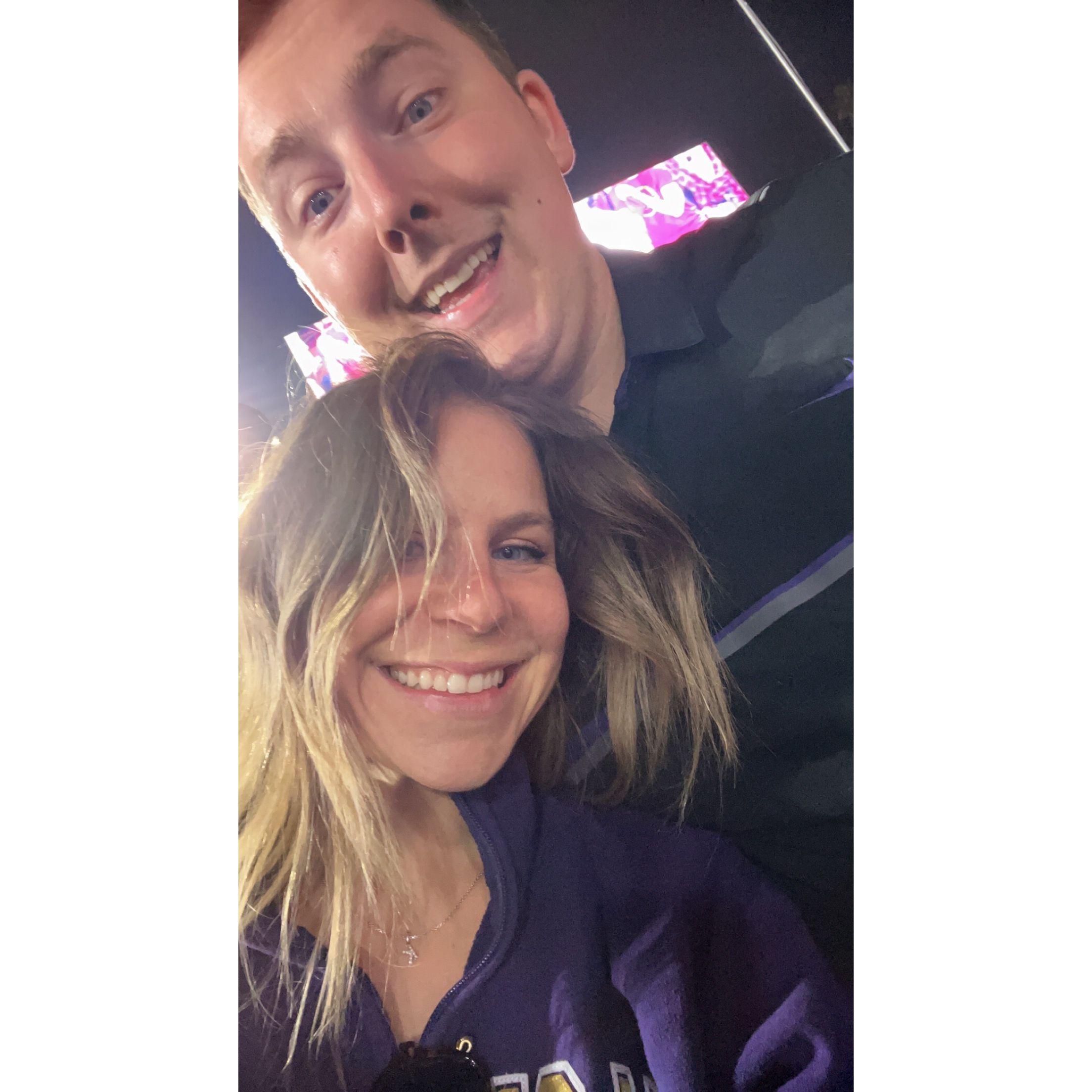 somehow smiling despite the annual UCLA UW rivalry