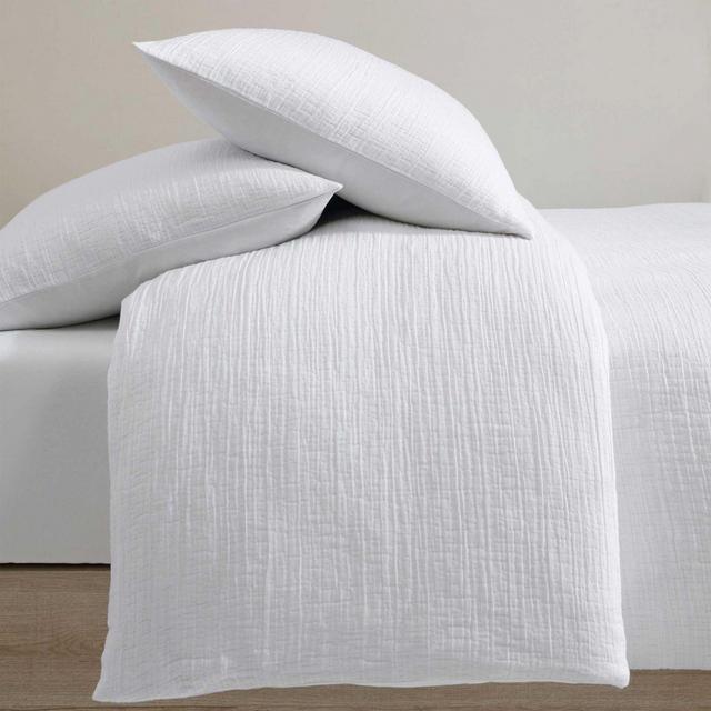Calvin Klein Washed Texture Cotton Jacquard 3 Piece Duvet Cover Set, Queen