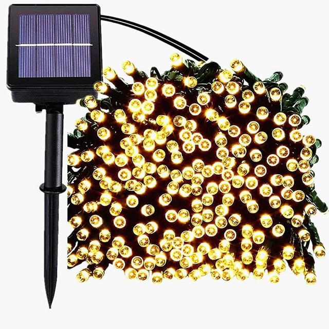 Solar Christmas Lights,72FT 200 LED 8 Mode Solar String Lights Waterproof Starry Fairy Light for Indoor/Outdoor Commercial Decor Ambiance Garden Backyard Wedding Holiday Party(Soft White)