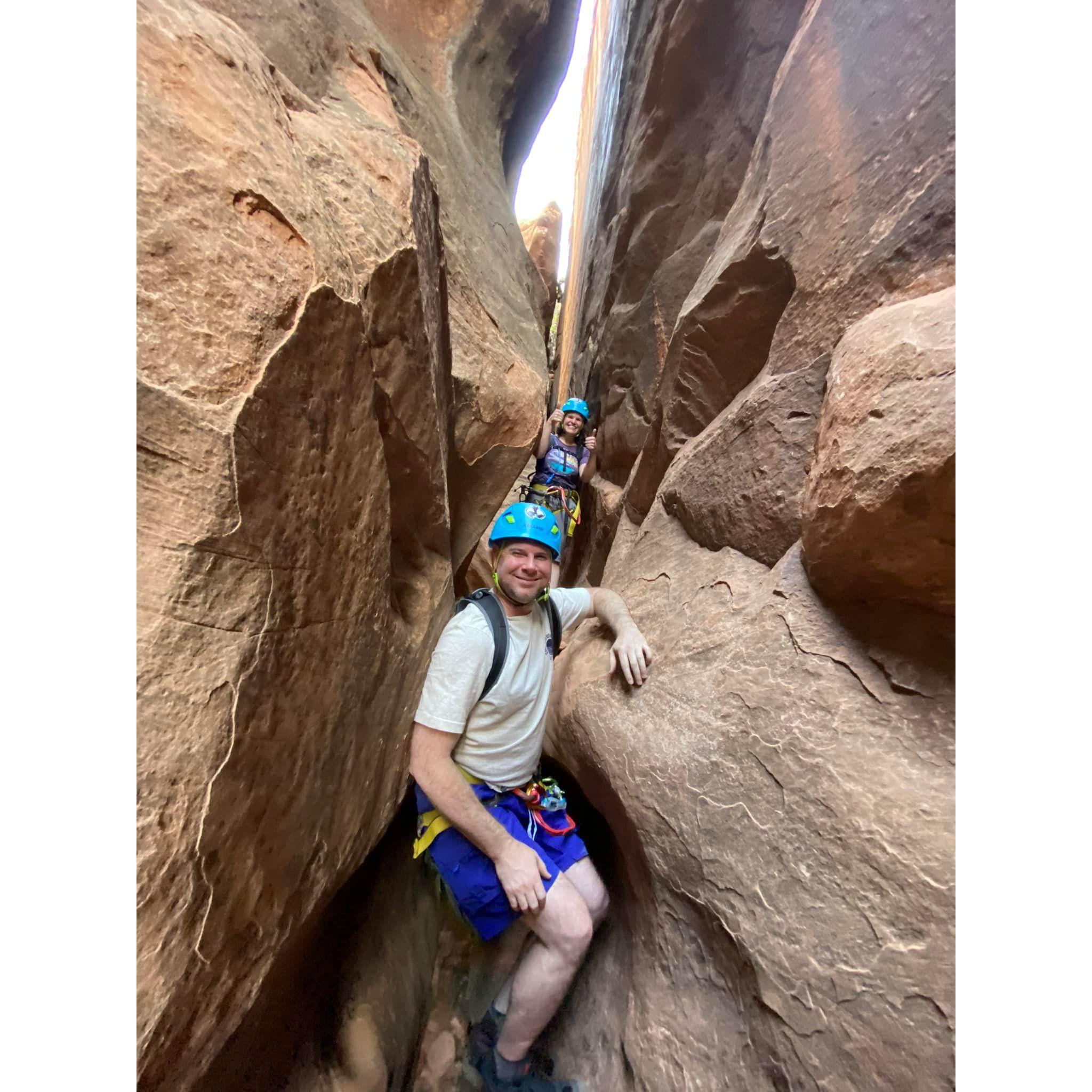 Brian's surprise birthday trip - took him canyoneering in Utah