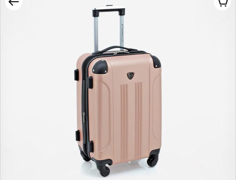 Rose Gold Chicago II 20" Expandable Spinner Carry-On Luggage