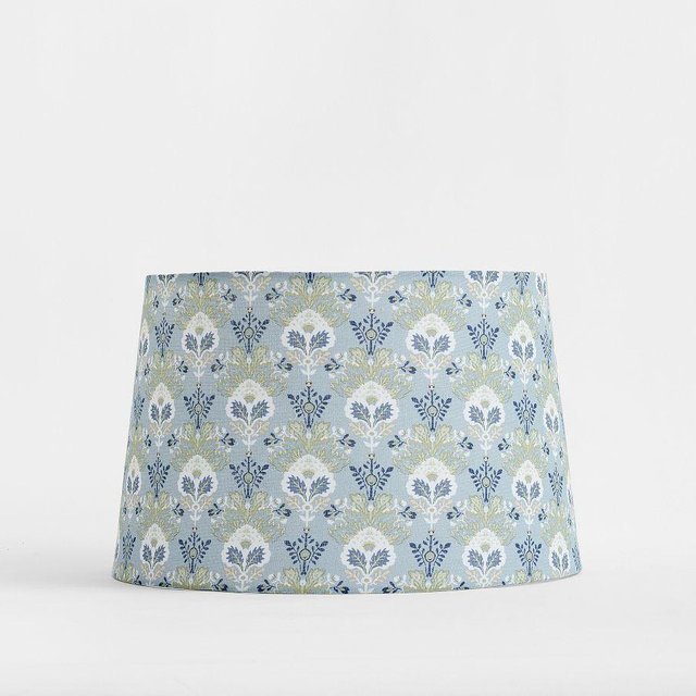 Kravet Tapered Drum Blossom 15" Shade, Chambray, Small
