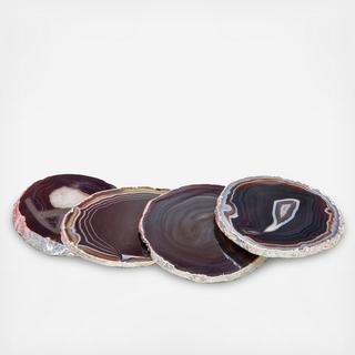 Silver Lumino Coasters, Set of 4