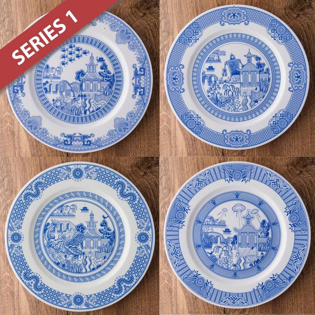 Four-Plate Set: Dinner Plates 1, 2, 3, and 4