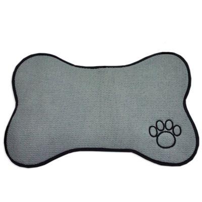 Bone Shape Pet Mat in Grey