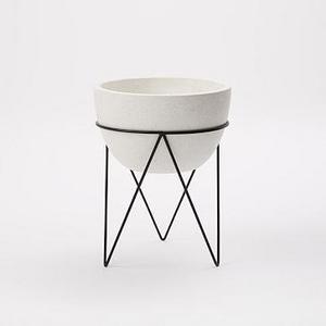 Iris Planter + Chevron Stand, Medium