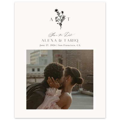 Beige Wedding Digital Save the Date - Hazel Photo