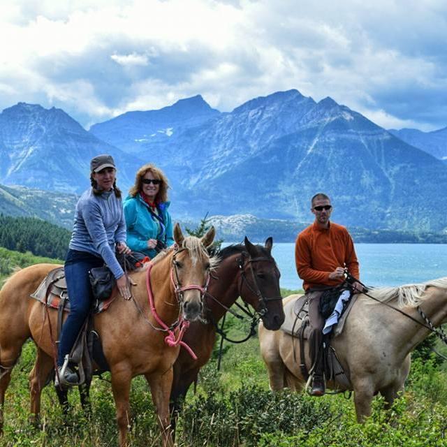 Riding horses in Alberta, Canada