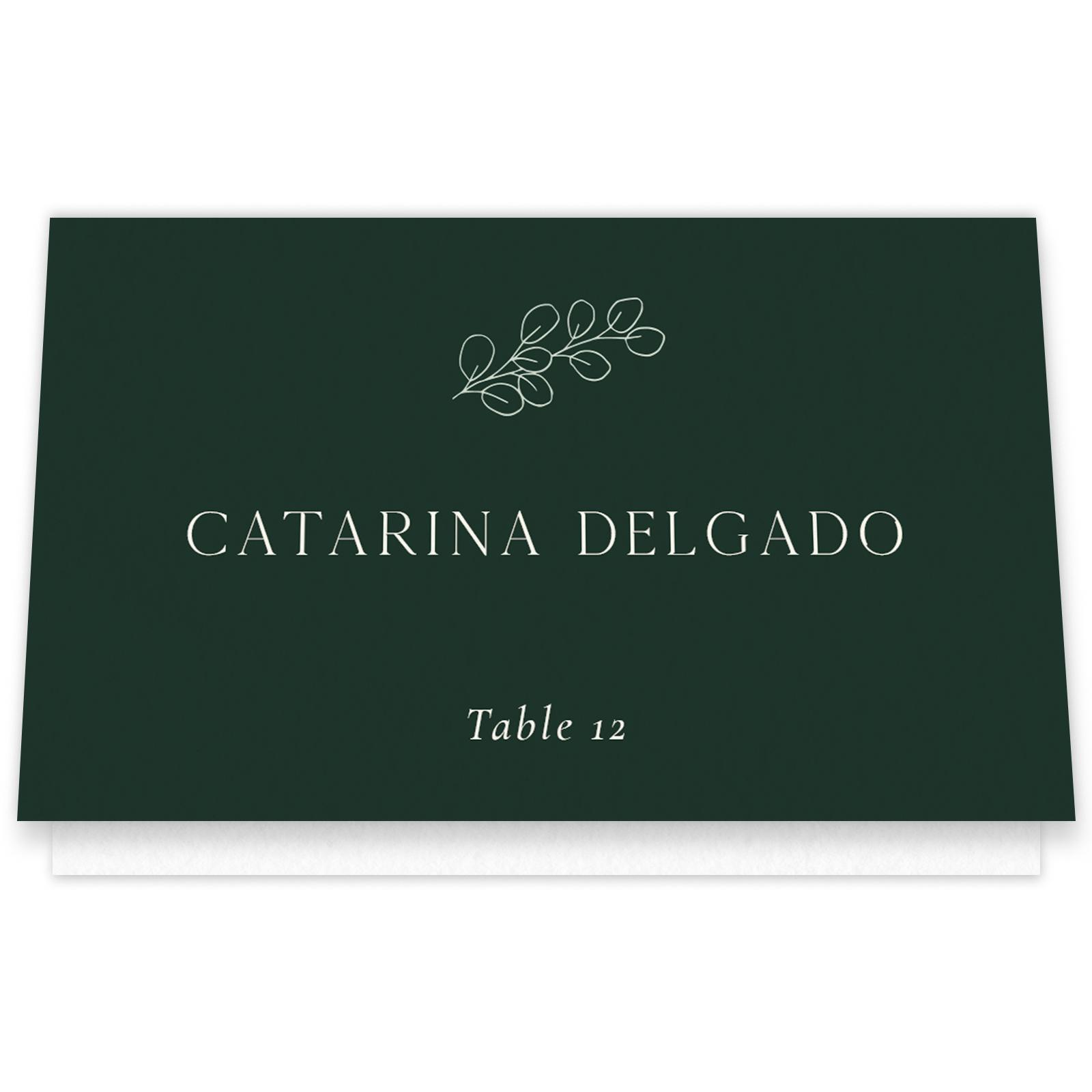 Emerald Green Wedding Place Cards