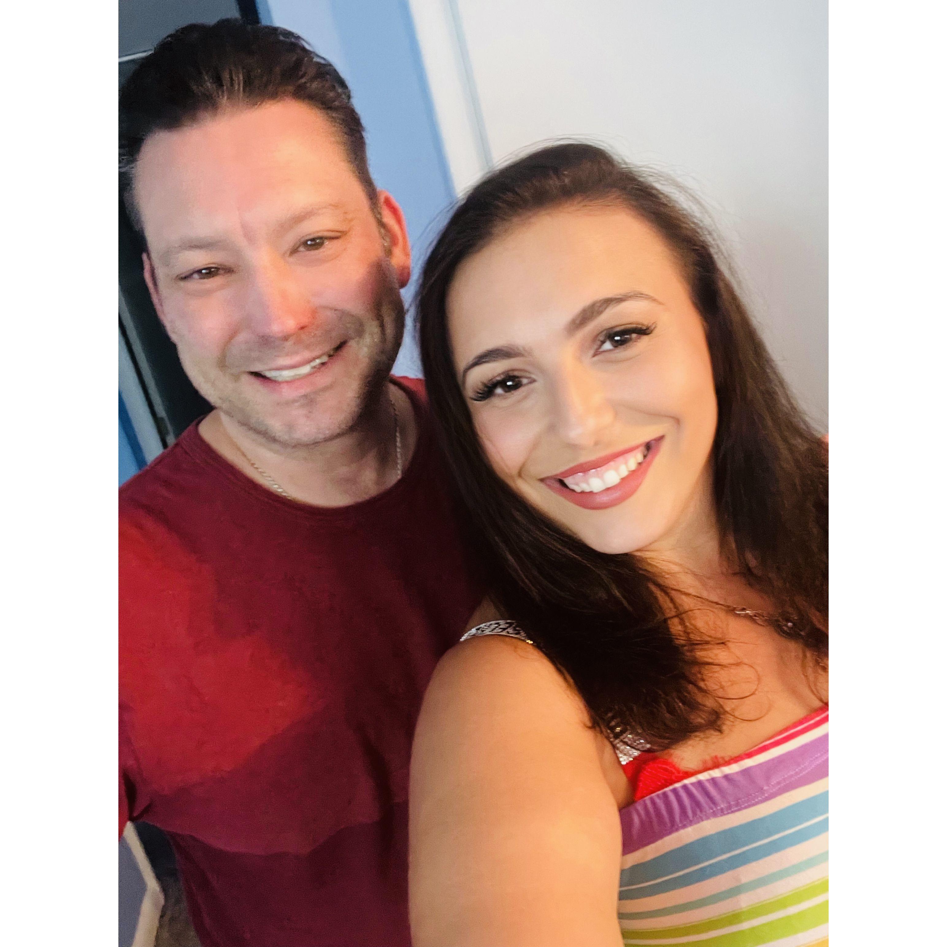 Our first photo together.