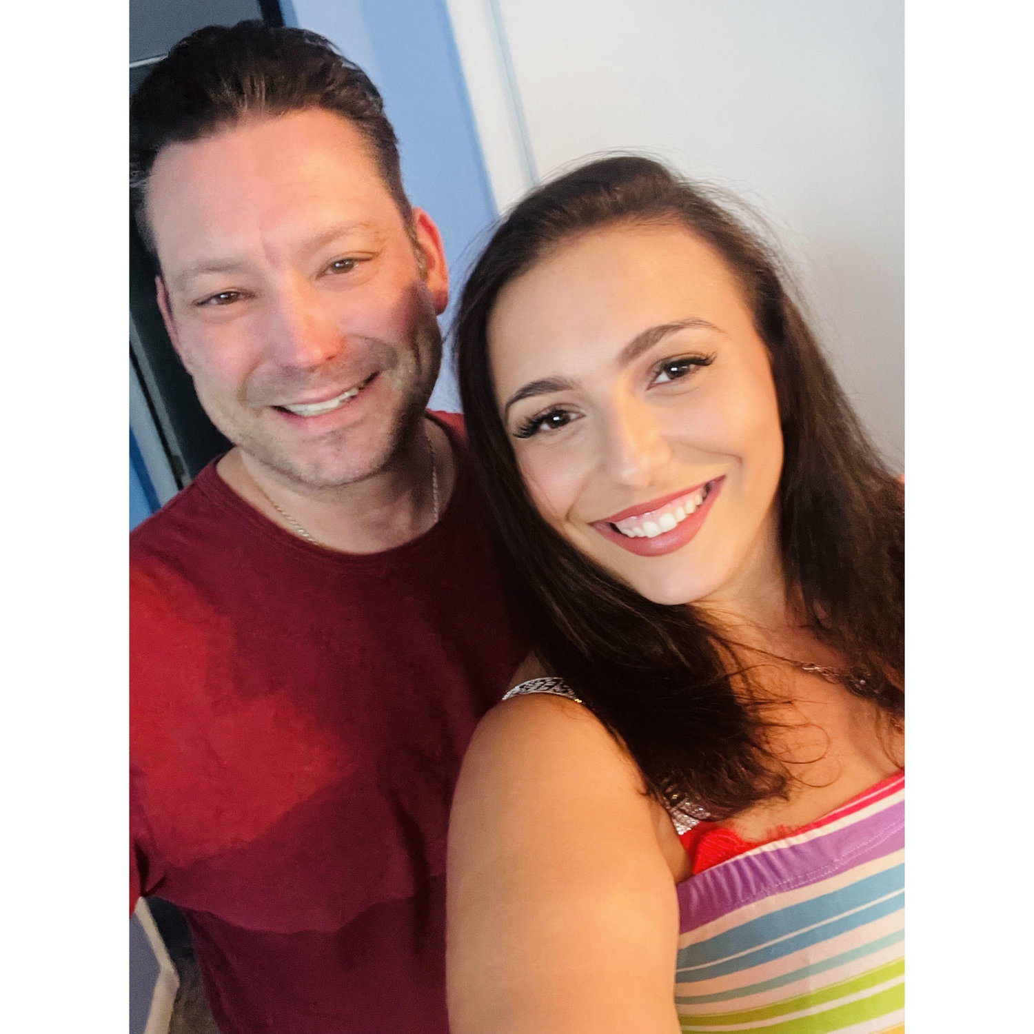 Our first photo together.