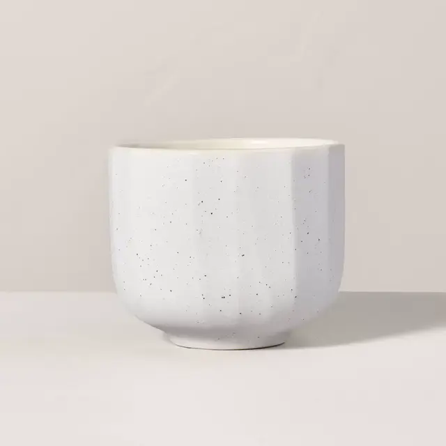 Speckle-Faceted Ceramic Salt Jar Candle White 6oz - Hearth & Hand™ with Magnolia