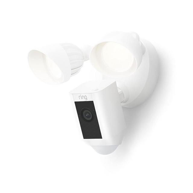 Ring Floodlight Cam Wired Plus with motion-activated 1080p HD video, White (2021 release)