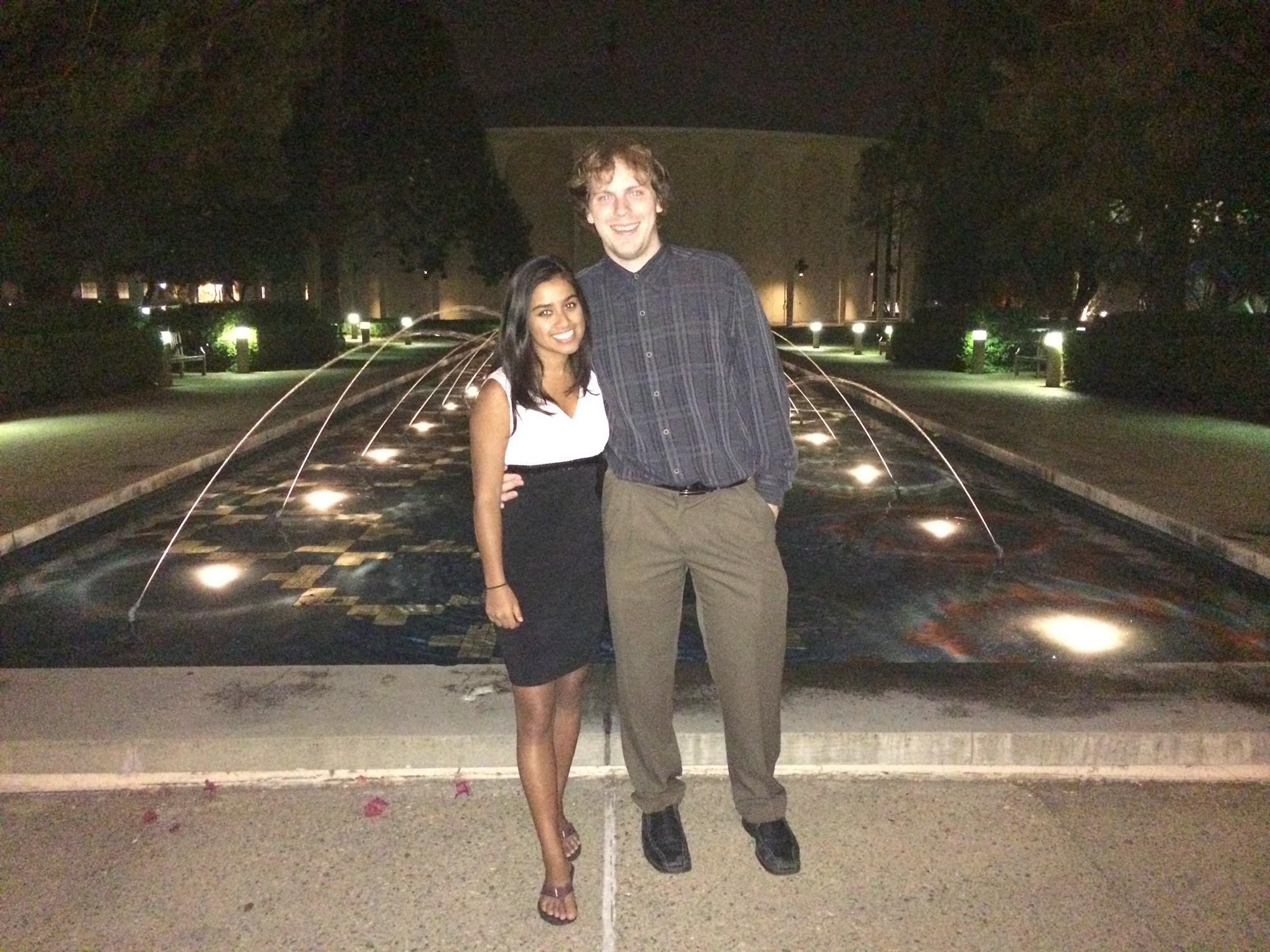 One of our first dates at Page Cocktail Party at Caltech