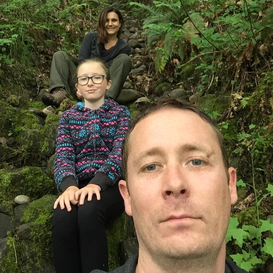 Family hike in Oregon.