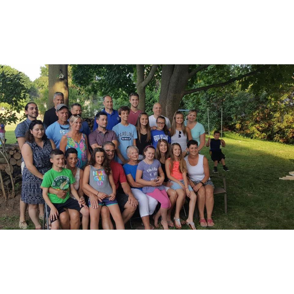 You will not find a family photo with all the Mancarellas (Taryn's Dad is 1 of 9 children/Taryn is 1 of 24 Grandchildren) but here is one with some, including Grandma Mancarella (front + center)