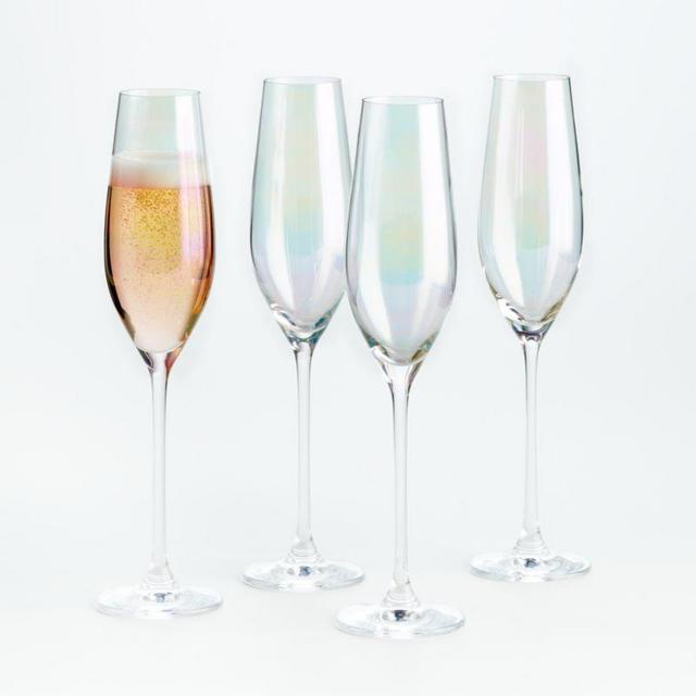 Lunette Iridescent Champagne Glasses, Set of 4