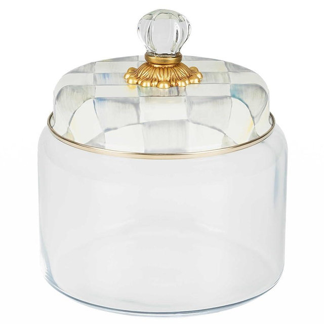 MacKenzie-Childs Sterling Check Kitchen Canister - Medium