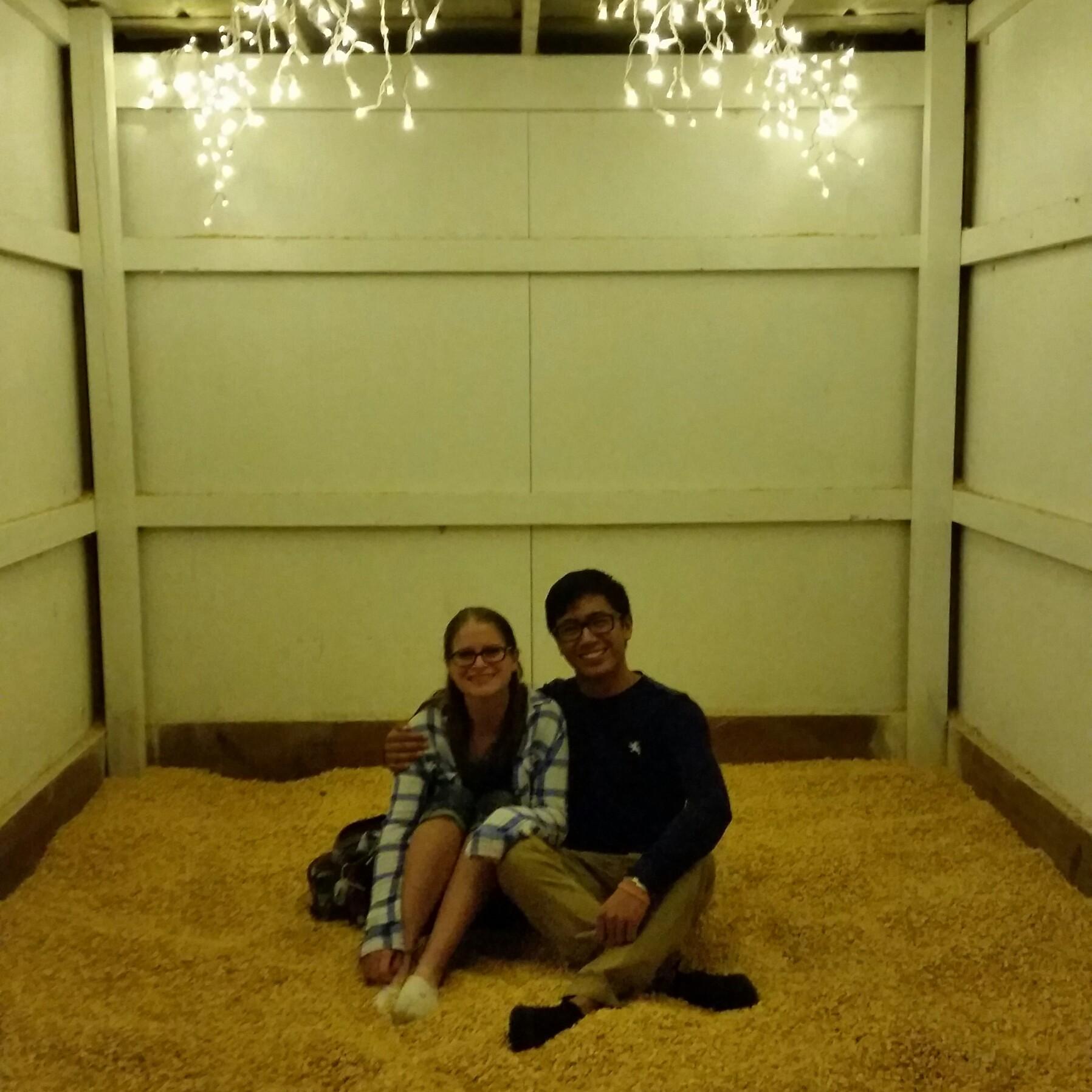 Our first date at the haunted corn maze in 2016