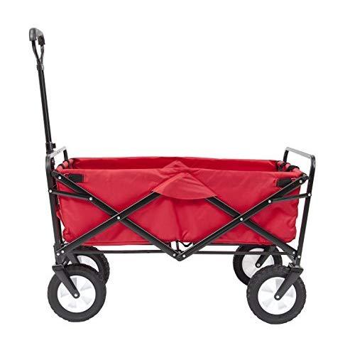 Mac Sports Collapsible Folding Outdoor Utility Wagon, Red