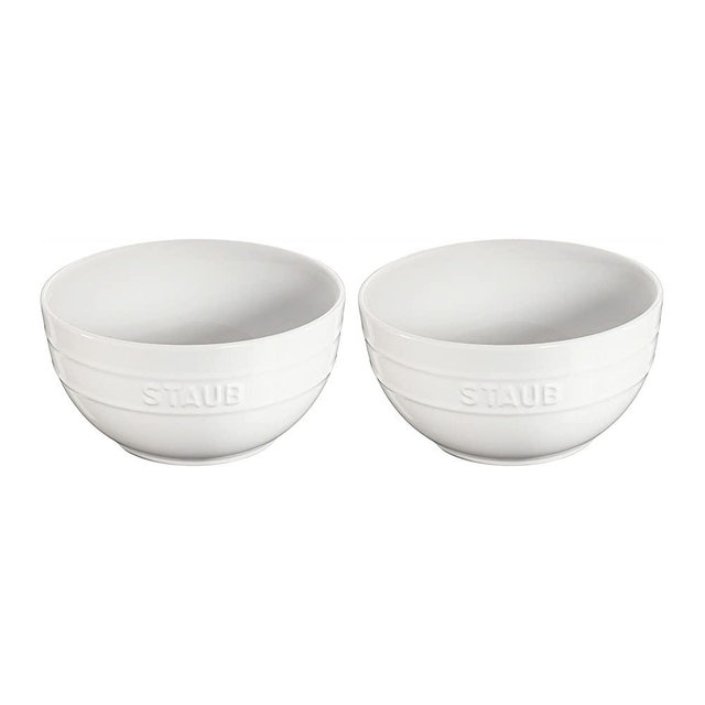 STAUB Ceramics Universal Bowl Set, 6.5-inch, White