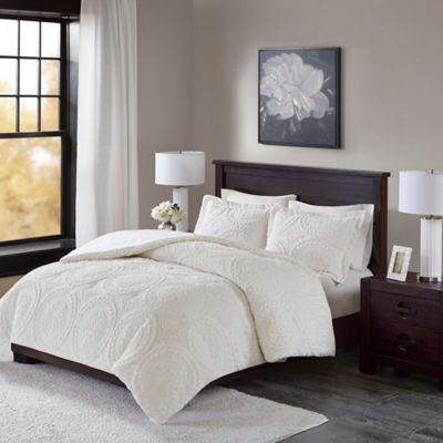 Madison Park Arya Medallion 3-Piece King/California King Ultra Plush Comforter Set in Ivory