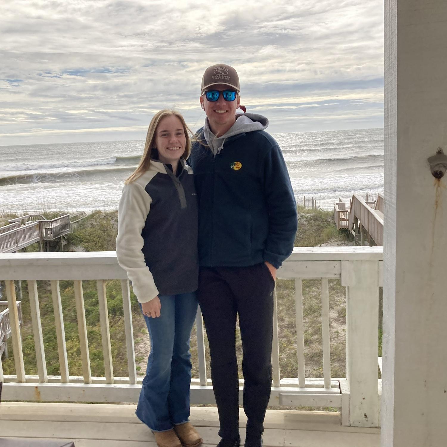 Our first trip to the beach as a couple