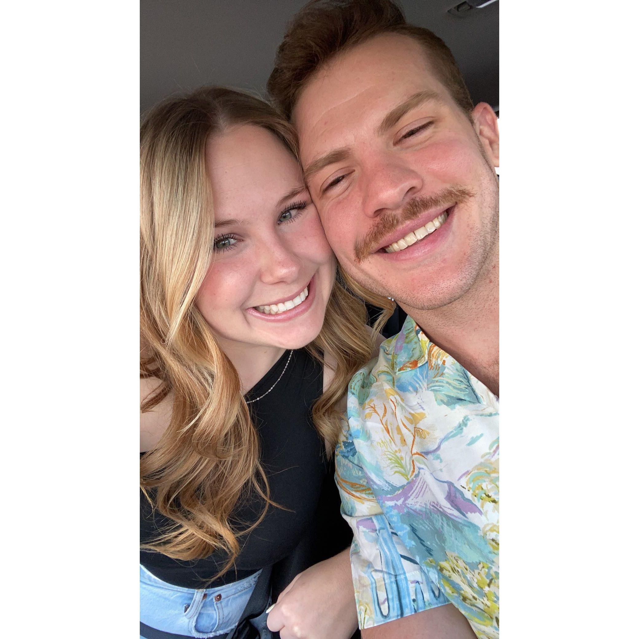 Our first photo together when we started dating in Colorado!