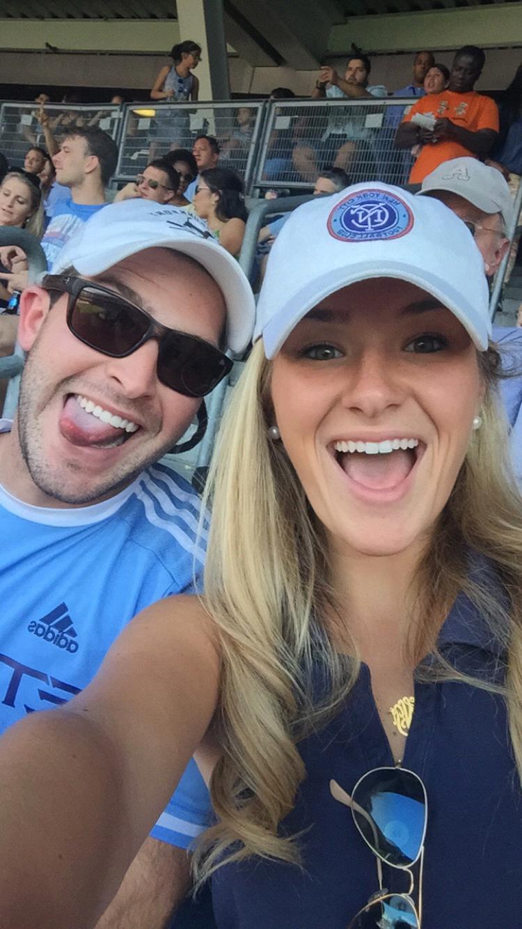 During our first few months of dating, we would frequent NYCFC soccer games at Yankee Stadium.
