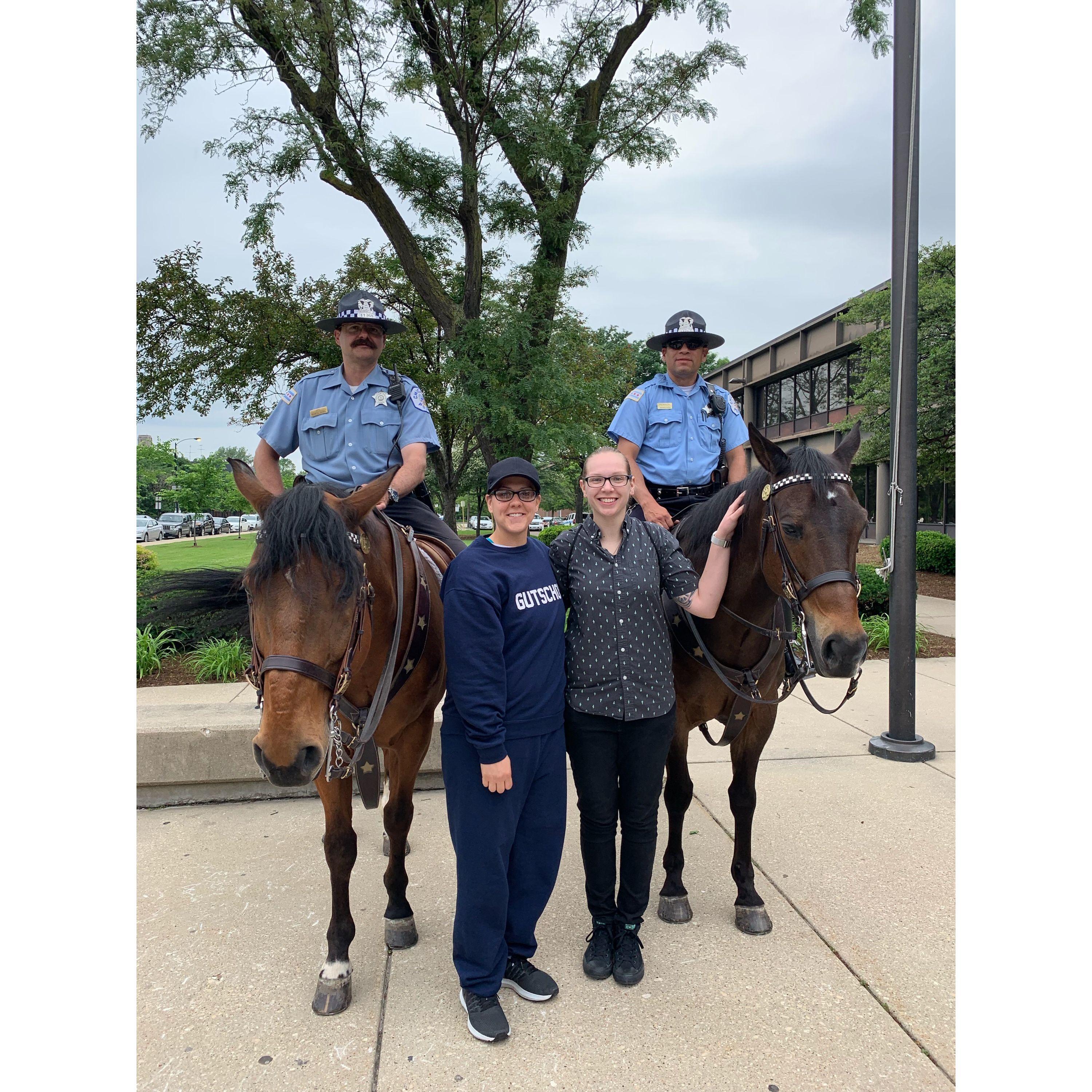 Proud moment at family day at the Chicago Police Academy