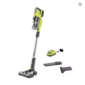 Ryobi 18V Cordless Stick Vacuum Cleaner Kit with 4.0 Ah Battery and Charger