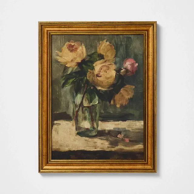 11"x14" Moody Floral Still Life Wall Art - Threshold™ designed with Studio McGee