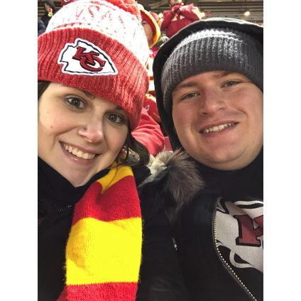 Our first Chief's game together. Go Chief's!