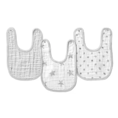 aden® by aden + anais® Muslin Snap Bibs in Grey