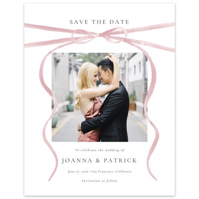 Dusty Pink Wedding Digital Save the Date - Brunate Photo