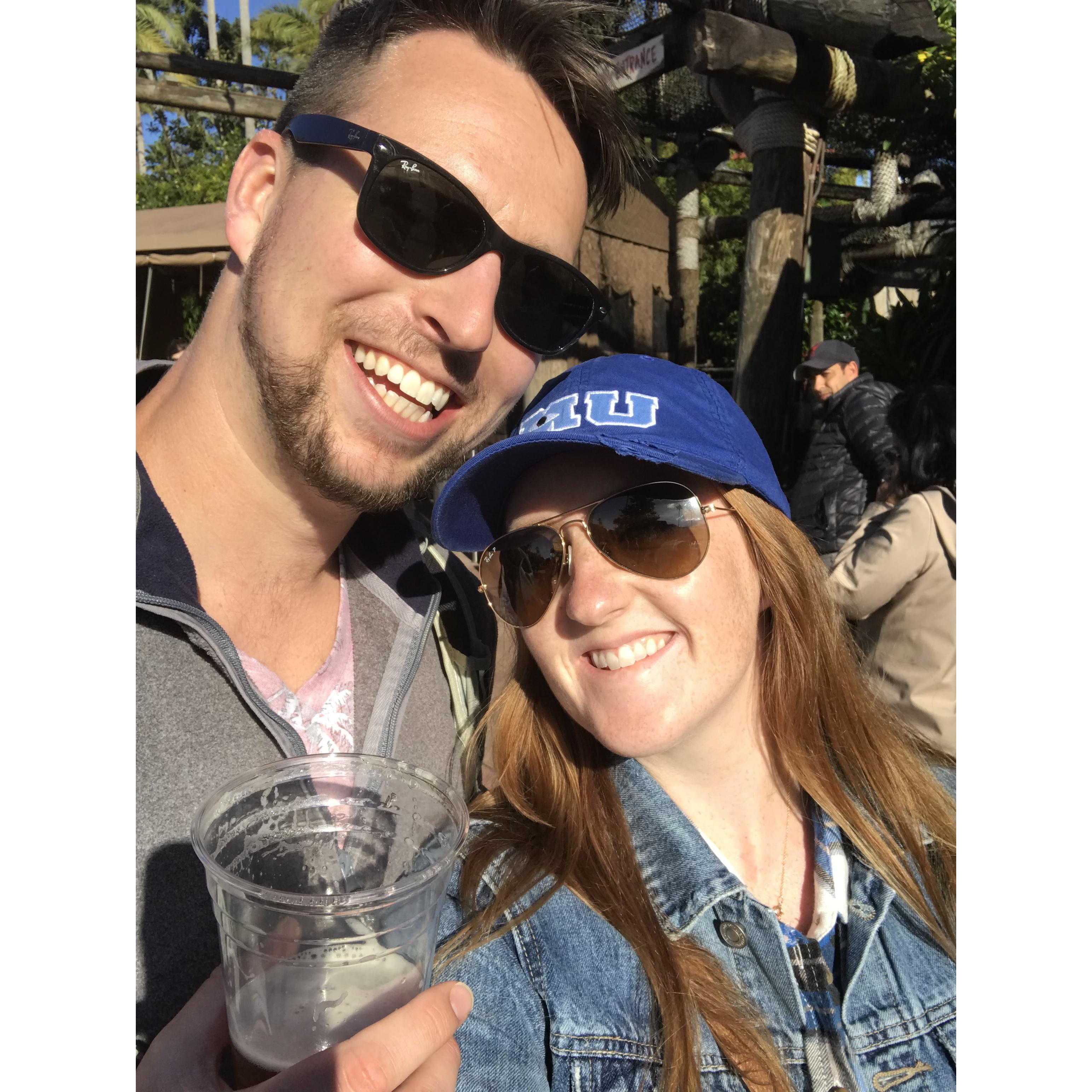 Our first trip to Disney World! So obviously we had to celebrate with beer...