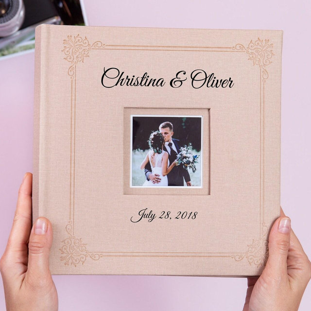 Personalized 4x6 Photo Album for 200 Photos. Album with Sleeves. Slip-in Pocket Photo Album. Photo Album with Personalized Cover.
