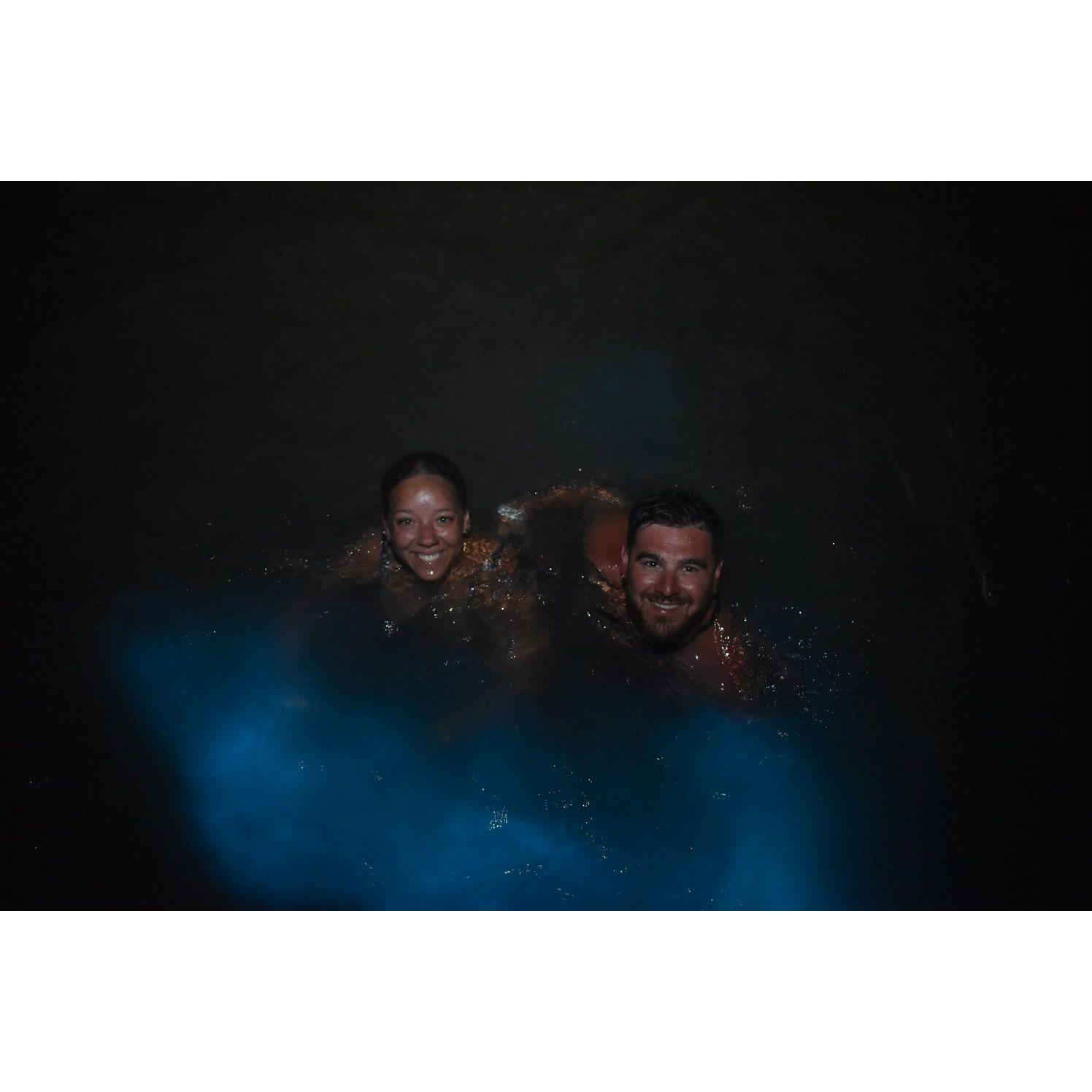 Brandon asked Aniqua to be his girlfriend in bio-luminescent water in Jamaica.