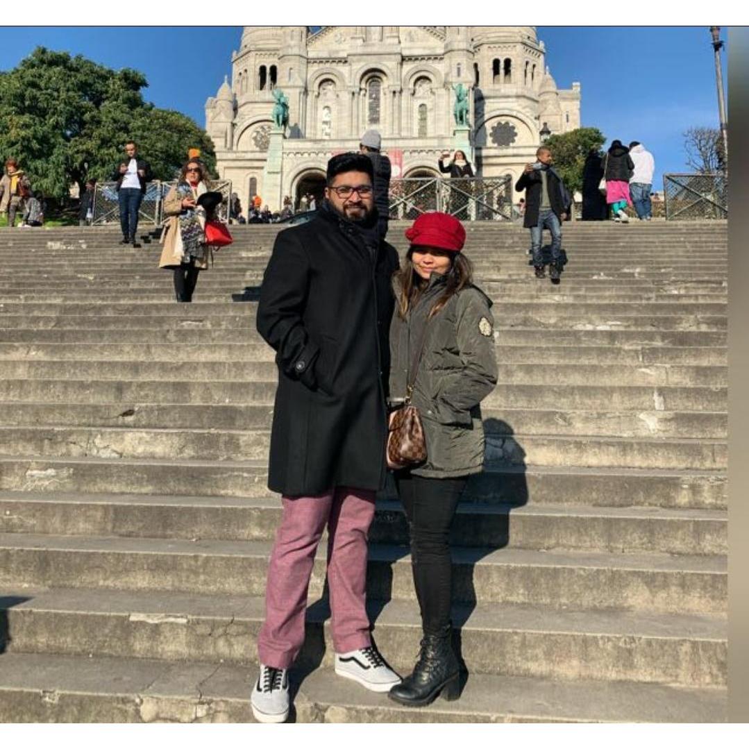 Elvin's friend, Lejoe and his wife Sana