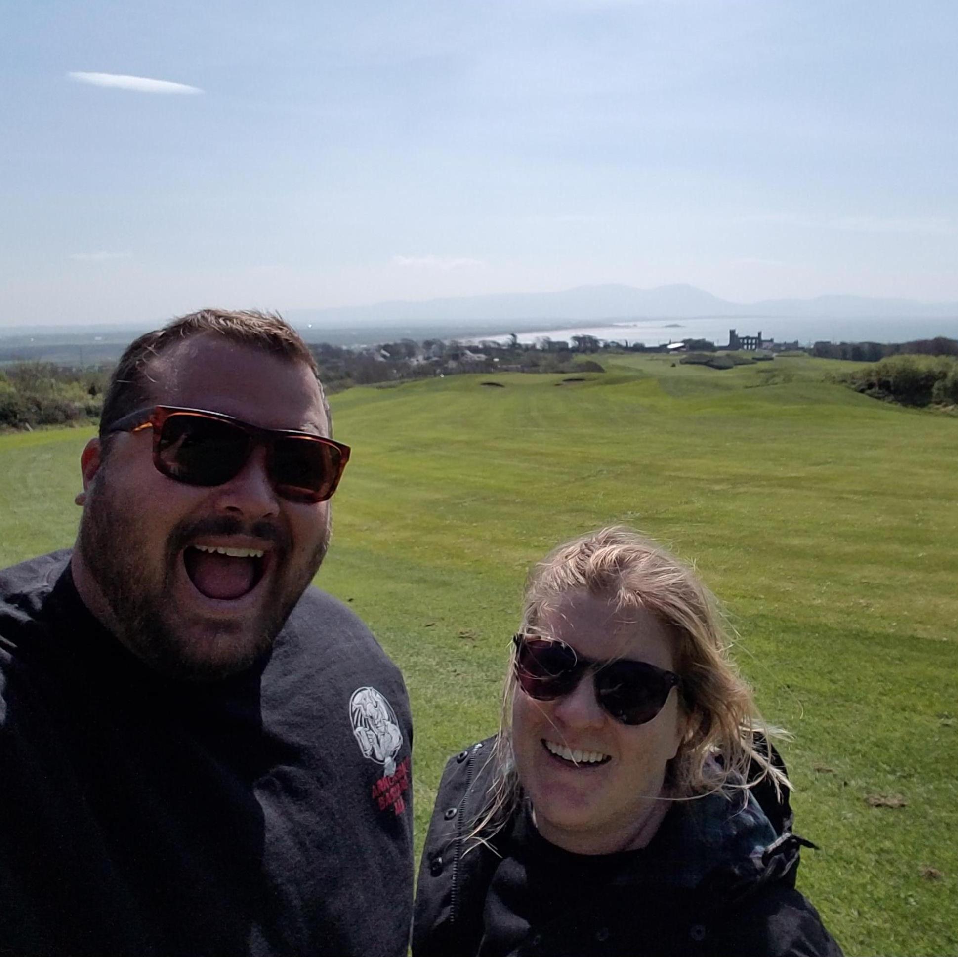 Golfing in Ireland, Ballyheigue (peep the castle remains in the distance)