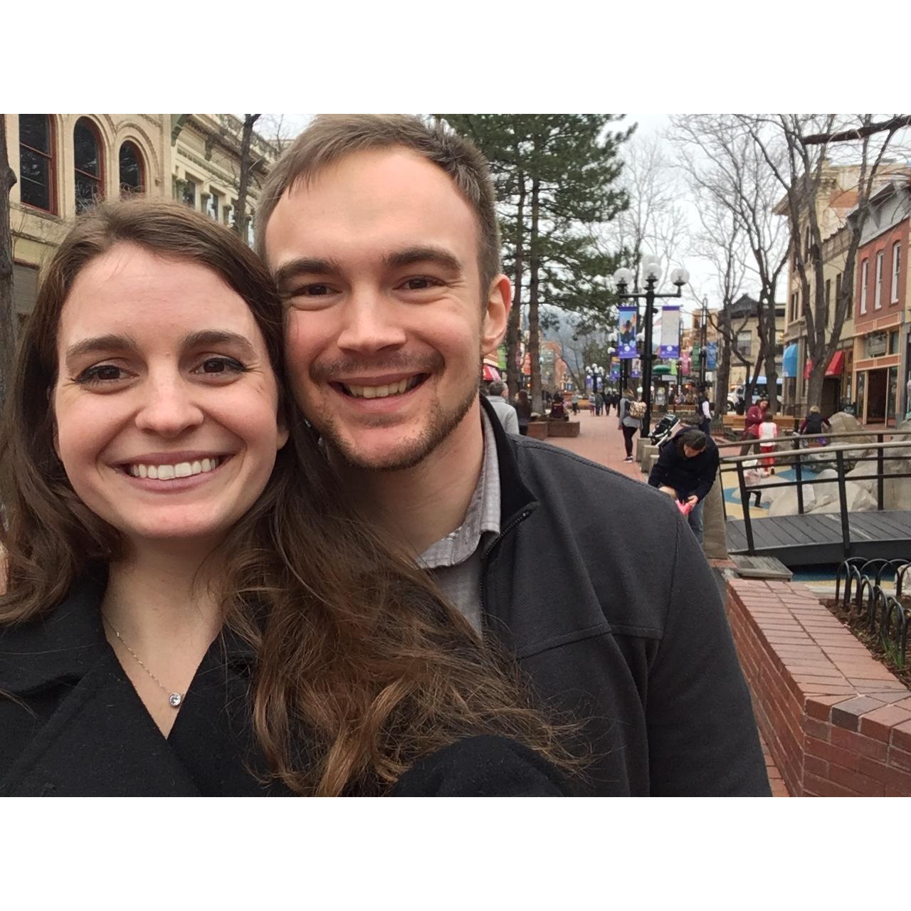 Back in March the couple took their first trip together: to Boulder, CO where Kerianna was speaking at a linguistics conference.
