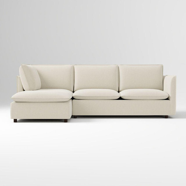 Whitman Set 02 RA Sofa LA Chaise Poly Twill Sand Concealed Support