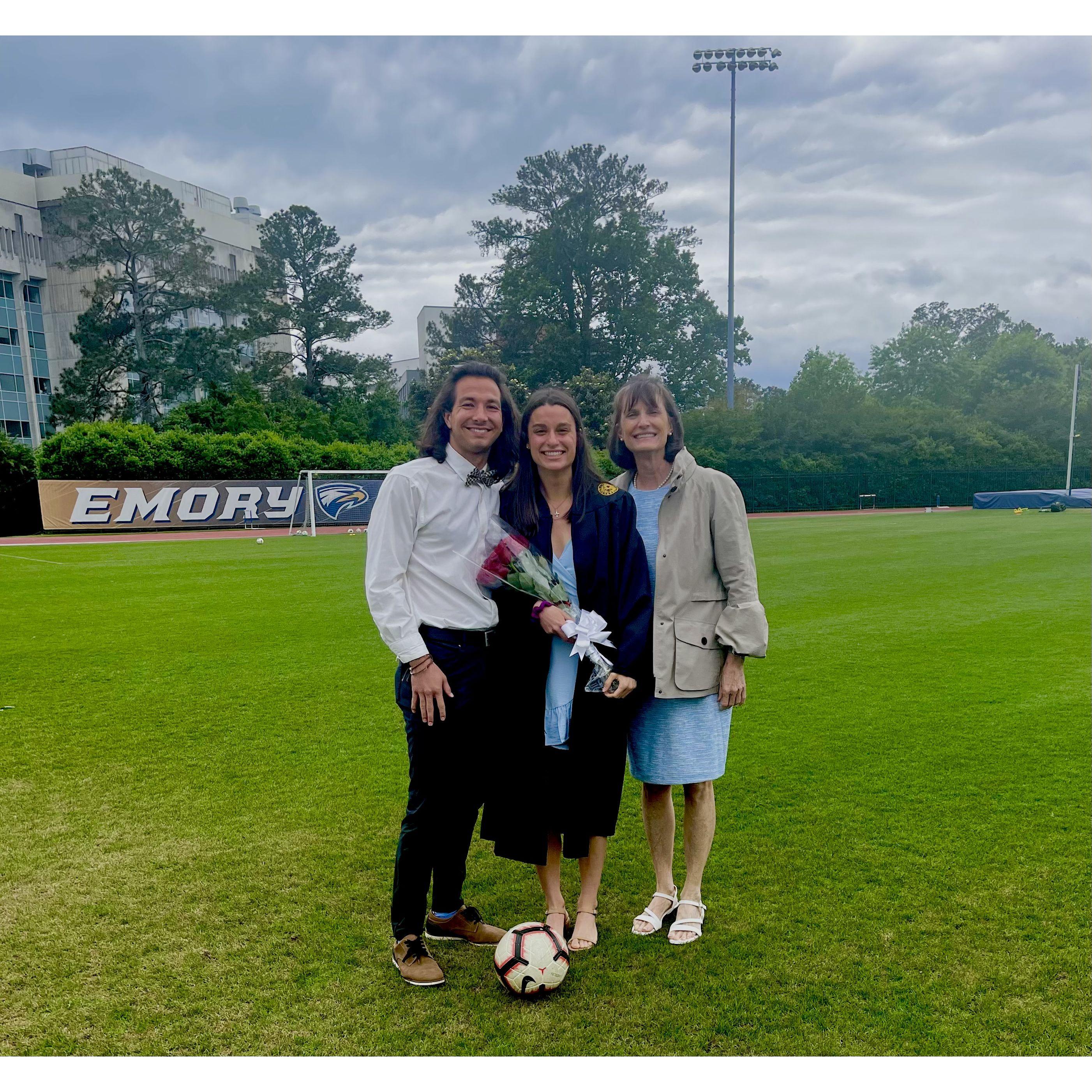 Celebrating Samantha's gradation from grad school! Spring 2022