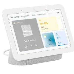 Nest Hub 7” Smart Touchscreen Display with Google Assistant (2nd Gen) - Chalk