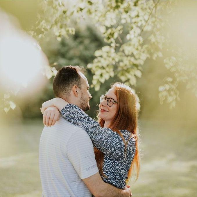 A favorite from our engagement photoshoot! Taken at Seven Bridges in South Milwaukee, WI. Photo credit: Liller Photo. 6.6.2025