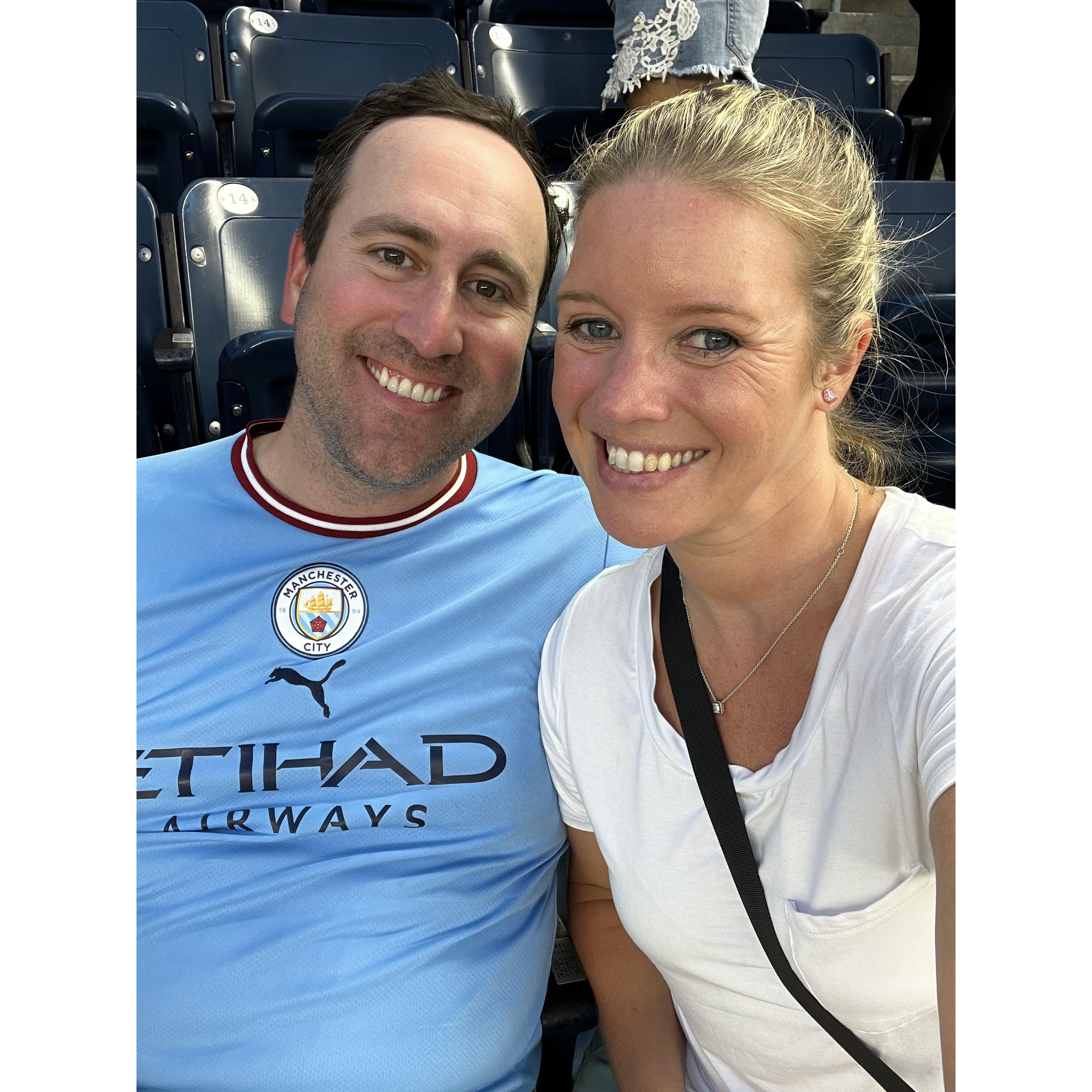 Man City in New York for his belated birthday