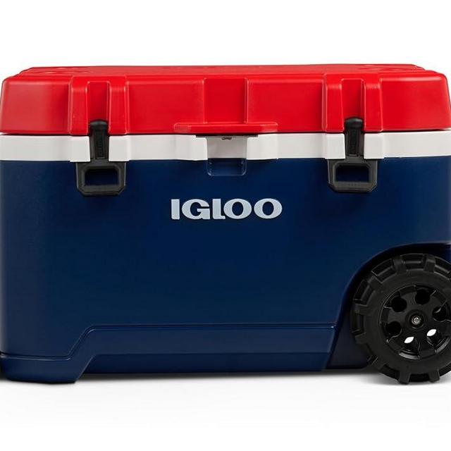 Igloo Trailmate 75Qt Wheeled Cooler, Insulated Hard Shell Ice Chest, Americana