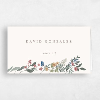 Beige Wedding Place Card - Eglamore