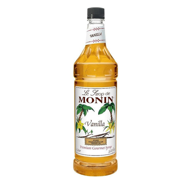 Monin - Vanilla Syrup, Versatile Flavor, Great for Coffee, Shakes, and Cocktails, Gluten-Free, Non-GMO (1 Liter)