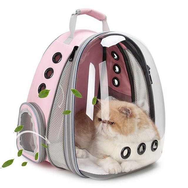 LOLLIMEOW Pet Carrier Backpack, Bubble Backpack Carrier, Cats and Puppies,Airline-Approved, Designed for Travel, Hiking, Walking & Outdoor Use